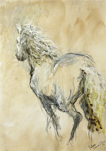 Otros "Caballo Blanco" T.mixta/papel 40x29 (2007)