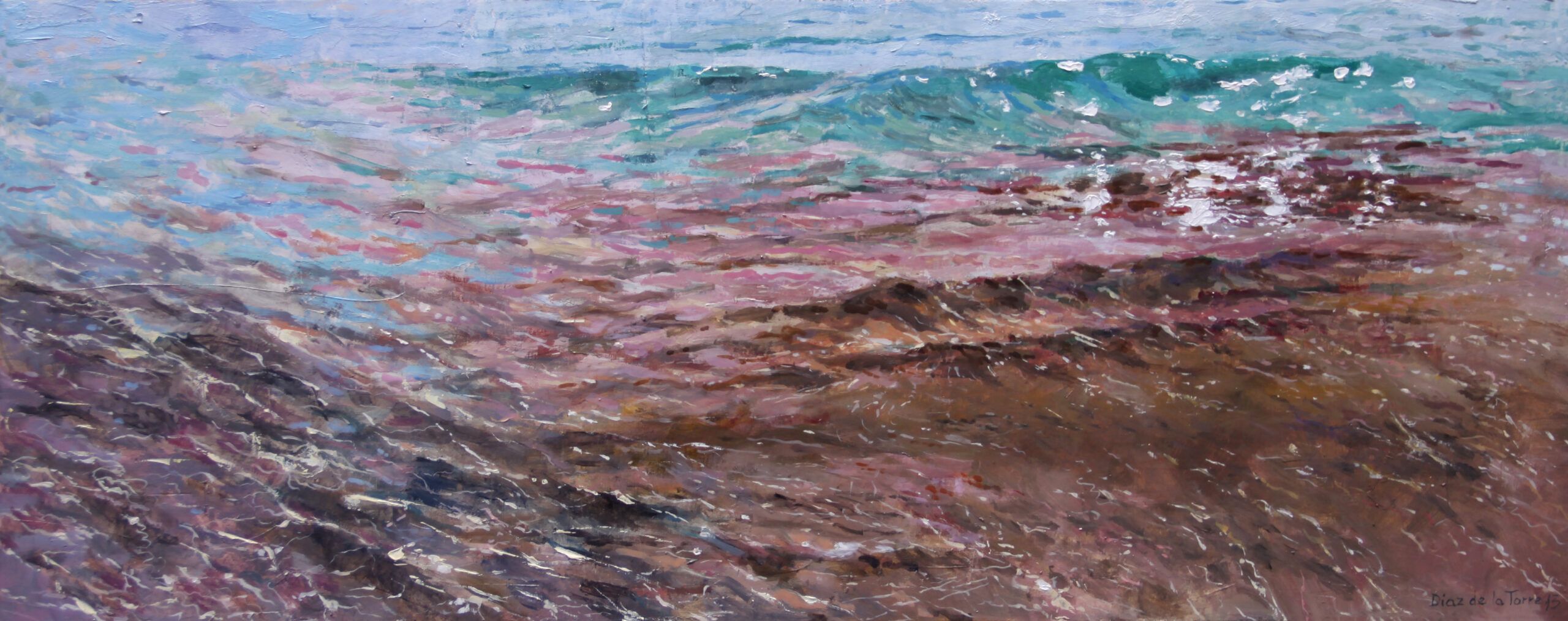 “Eco en el escaparate"<br />
Óleo/tabla 39×39 (2019)