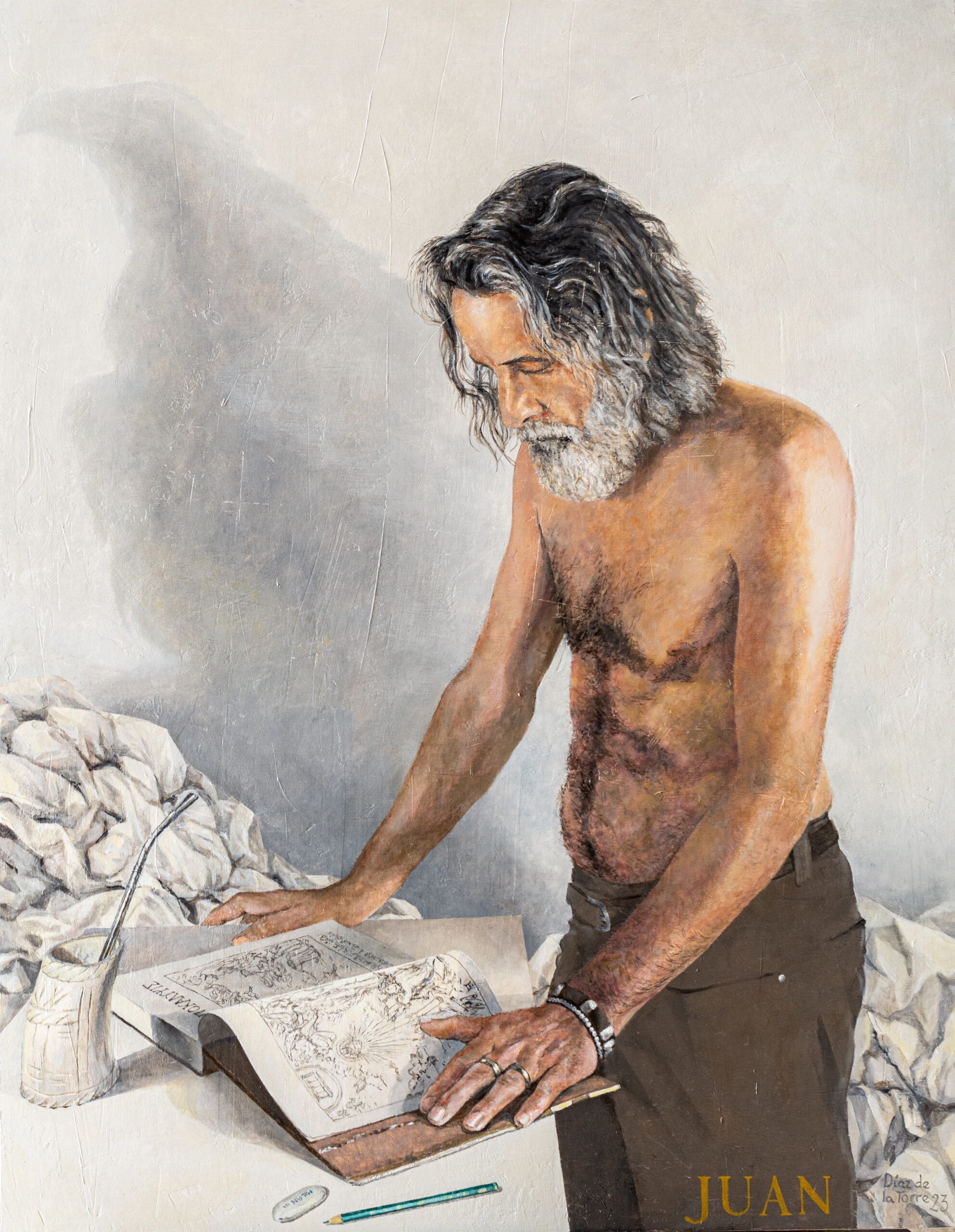 "De la muerte no he pavor"<br />
Óleo/tabla 49x60 (2013)