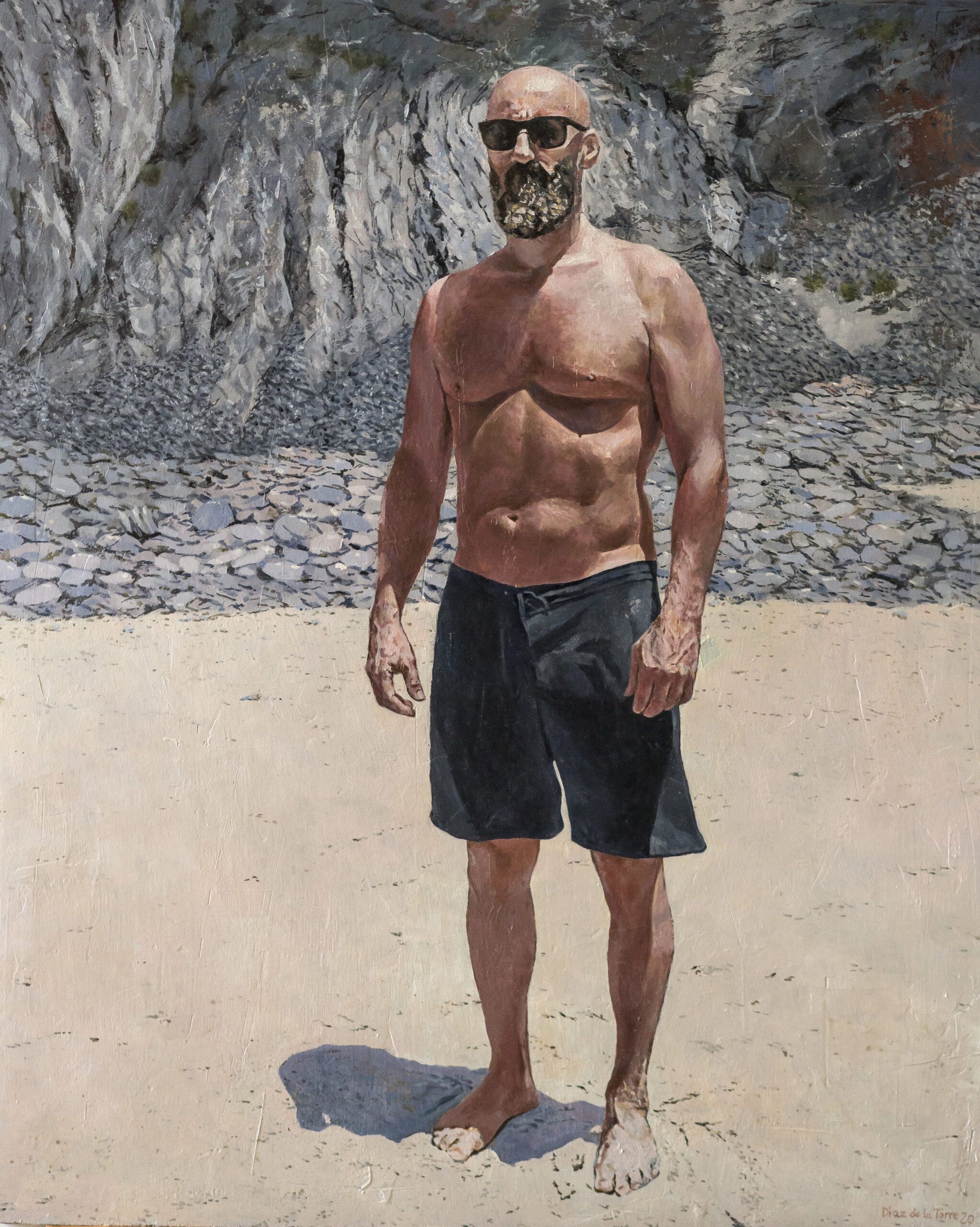 “Eco en el escaparate"<br />
Óleo/tabla 39×39 (2019)